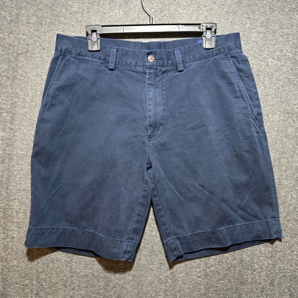 Polo Ralph Lauren Chino Shorts Mens 32 Navy Blue Stretch Classic Fit 9"
